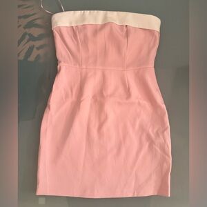 Elegant Pink Strapless Dress
